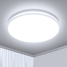 Upgrade Your Indoor Space with a Modern 12.6" Round LED Flush Mount Ceiling Light - 24W, 2250LM, IP44 Waterproof, 5000K Cool White - Eco LED Lightings 
