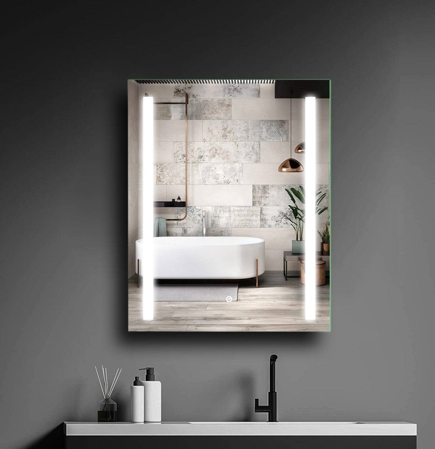 ELL Case Series-Single Door -Modern LED Bathroom Mirror with Defogger, Shelves, USB Charger, and Touch Switch - Sleek Design, Adjustable Color Temperature, Surface or Recess Mounting - ETL Listed and IP44 Rated - Eco LED Lightings 