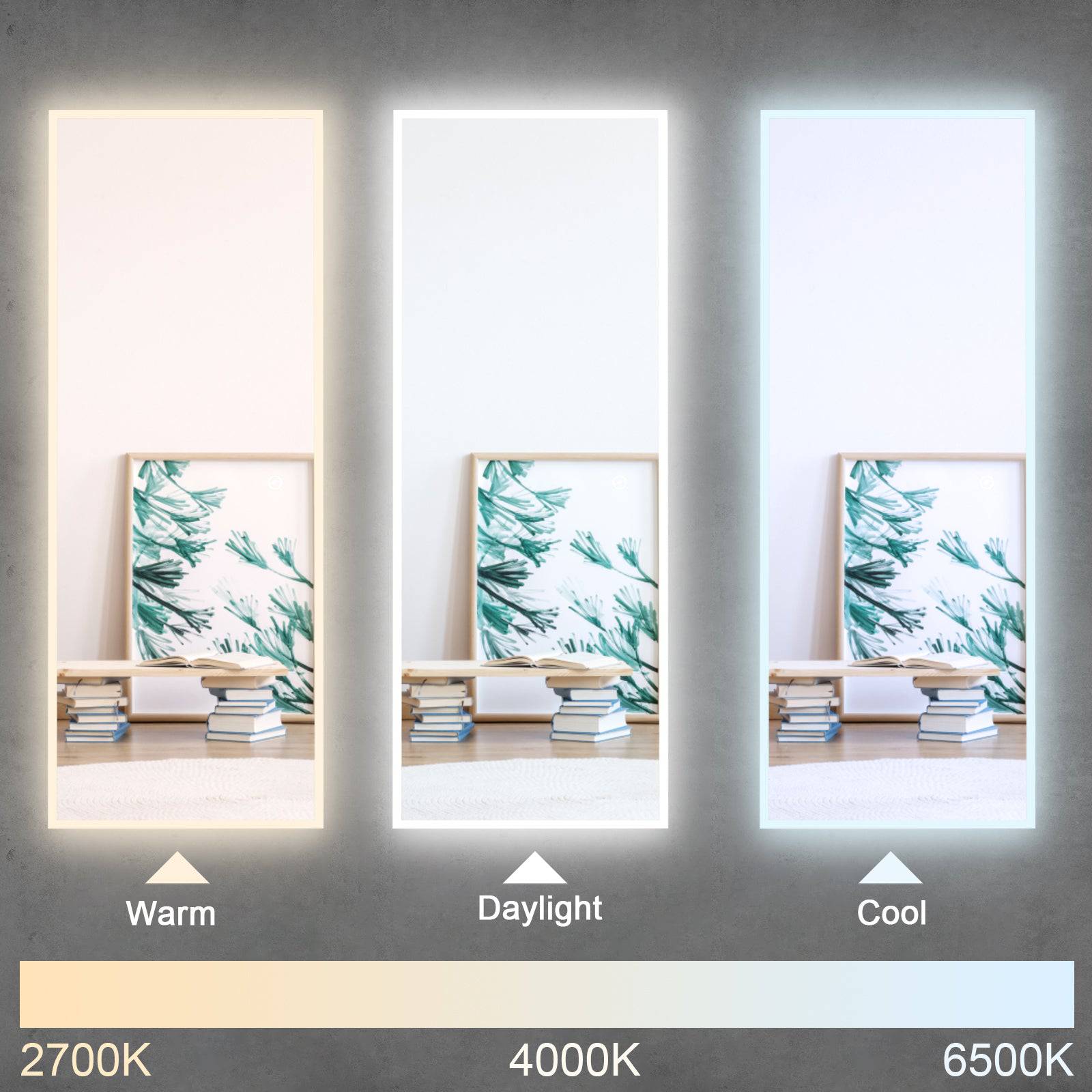 Elevate Your Dressing Room with a 22x60 Inch LED Dressing Mirror - Perimeter Frosting, Touch Switch, and Horizontal Mounting for the Perfect Reflection and Style - Eco LED Lightings 