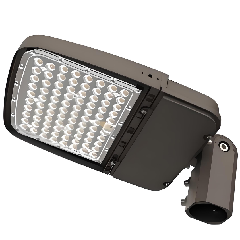 LED Shoebox Light - 150 Watt Tunable , 100-277V AC, 5000K, Streamlined Brown Finish, Dusk to Down Photocell, 1-10V Dim, Slip Fitter Mount - Eco LED Lightings 