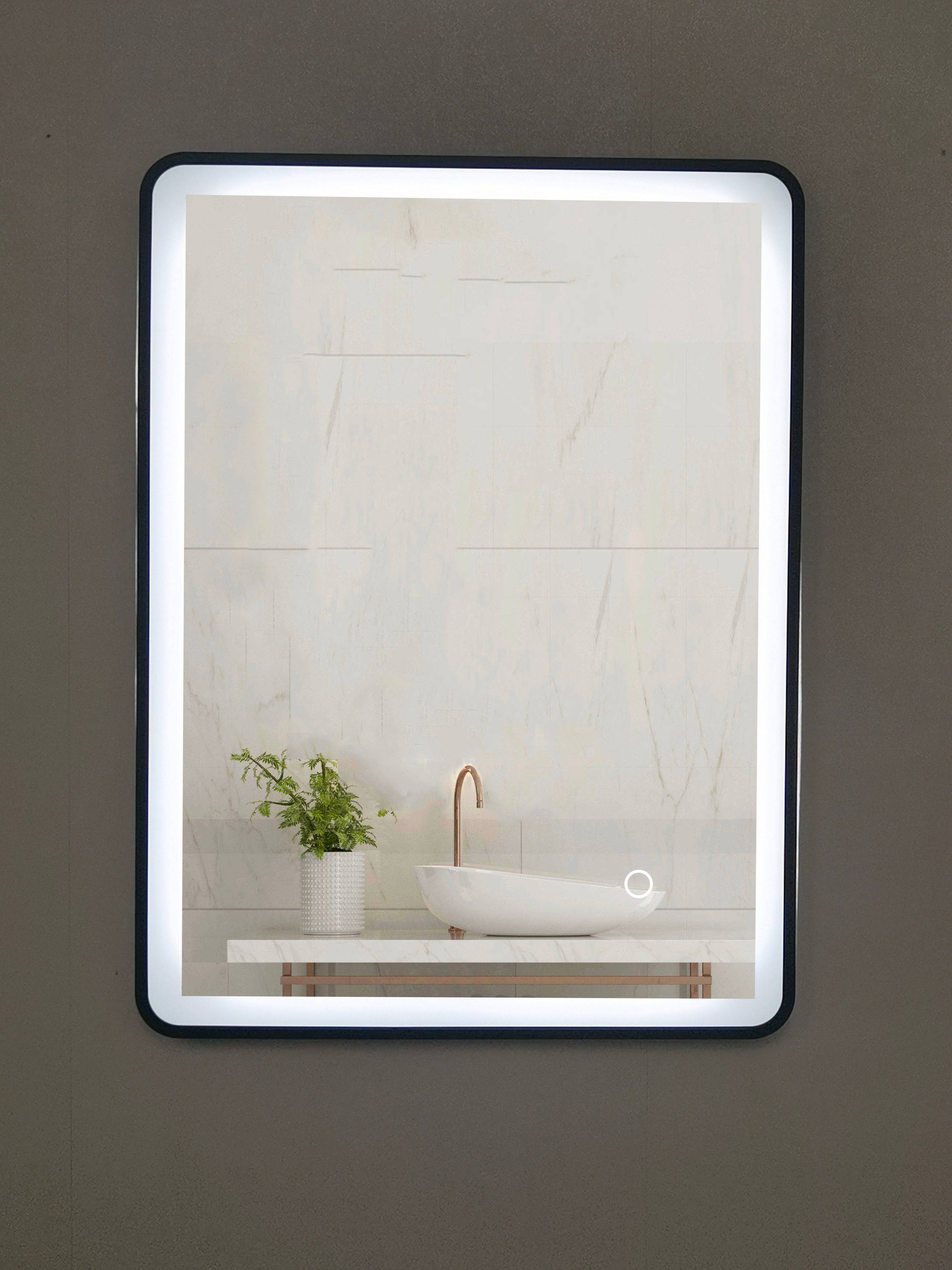 Efficient and Versatile LED Mirror - 24 Inches X 32 Inches, with Adjustable Brightness and Color Temperature - Eco LED Lightings 