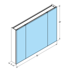 Maximize Your Storage Space with our Aluminum and Silver 36x26 Inch Medicine Mirror Cabinet - Available in 2 and 3 Door Options - Eco LED Lightings 