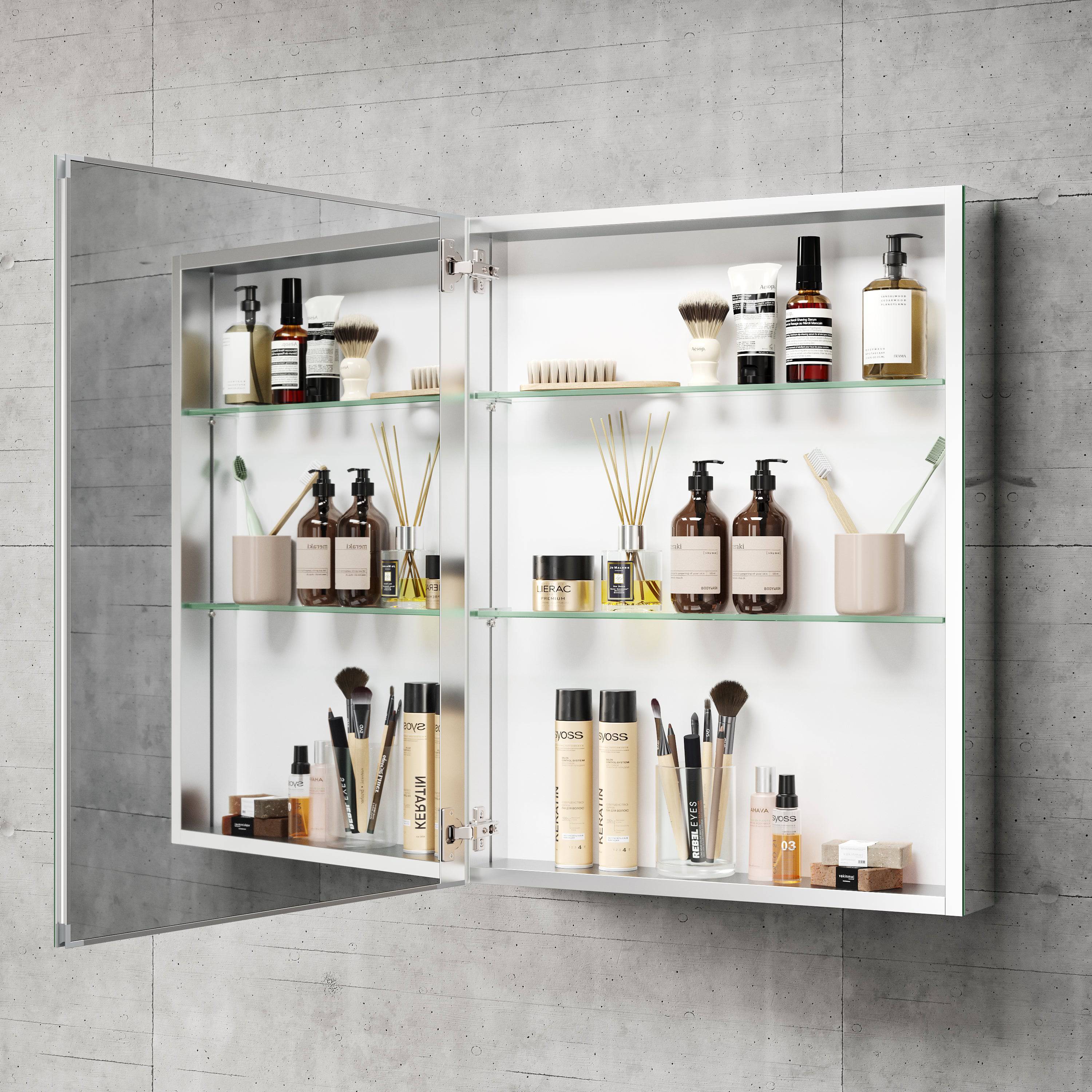 Stylish and Practical 24x30 Inch Medicine Cabinet - Soft-Closing Hinges and Adjustable Shelves for Optimal Storage and Convenience - Eco LED Lightings 