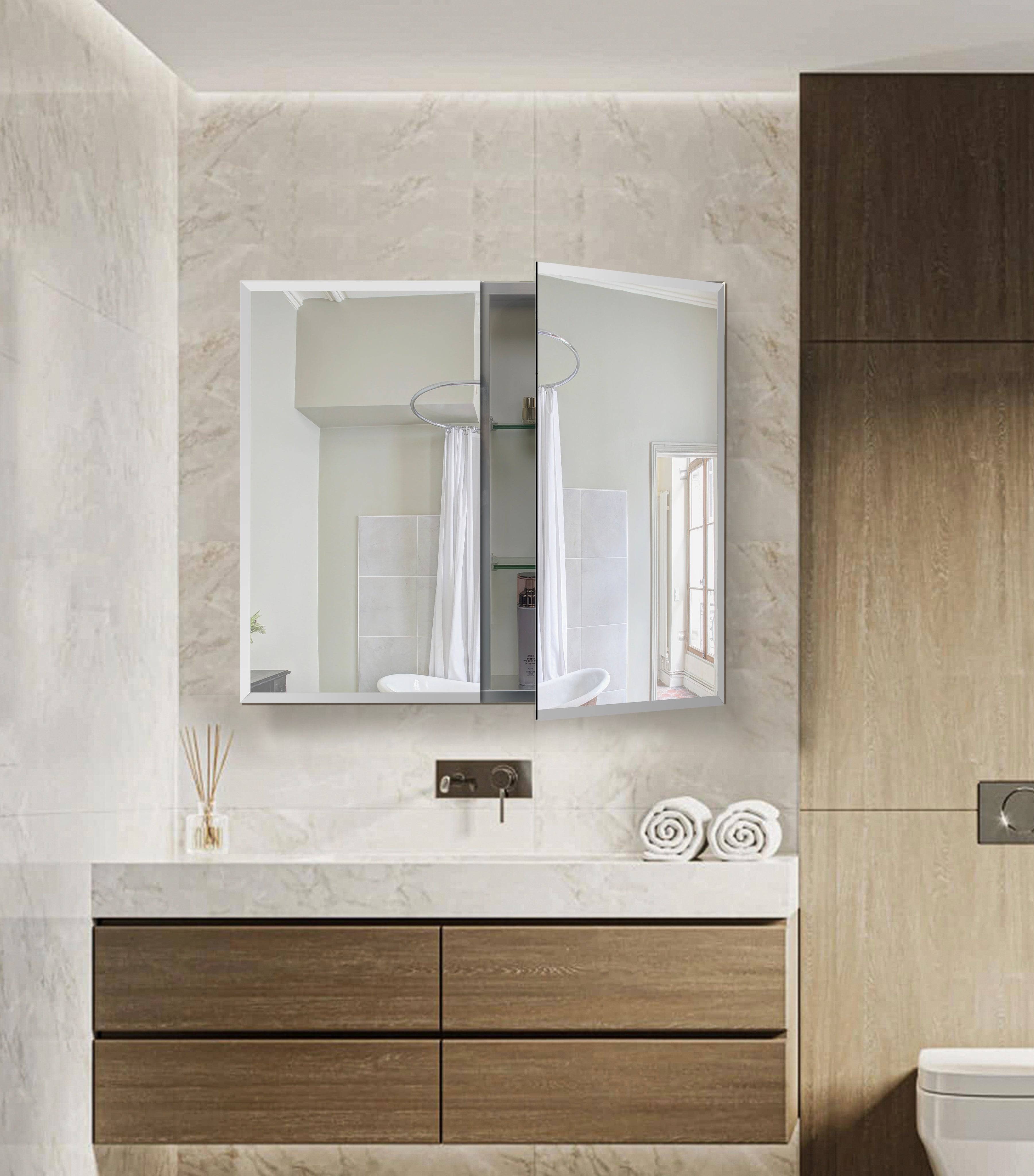 Upgrade Your Bathroom with our Modern and Functional 30x26 Inch Medicine Cabinet - Eco LED Lightings 