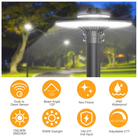 120W LED Post Top Light CCT Tunable with Photocell - 15600 Lumens, IP65 Waterproof, ETL cETL DLC Approved - Eco LED Lightings 