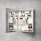Upgrade Your Bathroom Storage with our 20x26 Inch Medicine Cabinet - Easy Installation, Copper-Free Silver Mirror, Adjustable Shelves, and Soft-Closing Hinges - Eco LED Lightings 